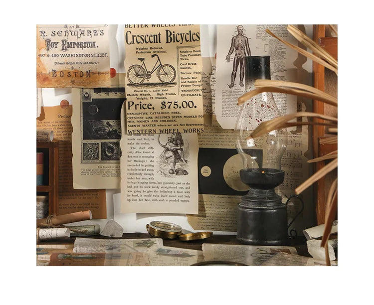 Journamm 25 Sheets Vintage Journaling Scrapbooking Supplies Craft Paper Journals Planners Aesthetics Collage Photo Album Frames