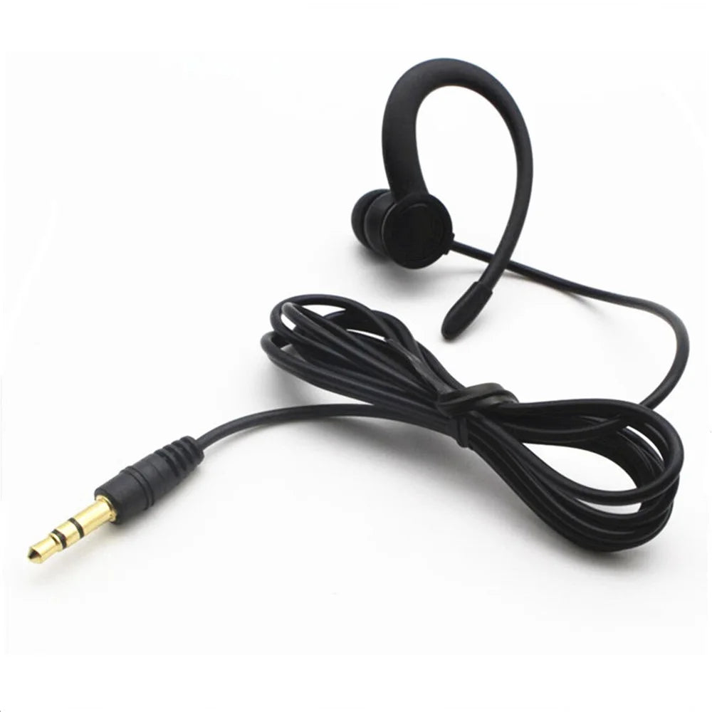 10 Pcs Single Side Earbud Headphones Stereo in-Ear Earphone Ear Hook Earpiece for PC,Radio,Smartphones MP3 Players