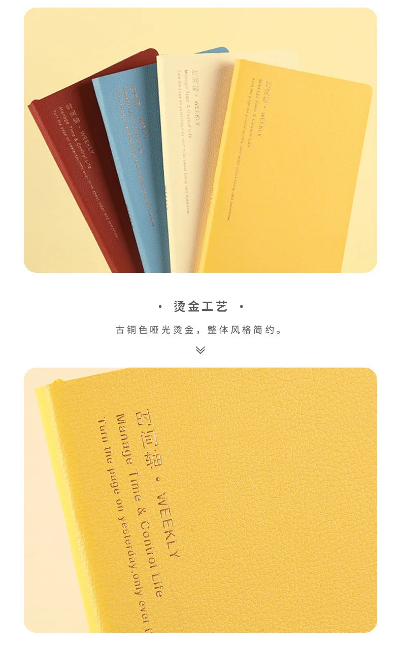 Kinbor Timeline Weekly Planner Pocket Journal Notebook Daily Agenda Monthly Planning Habits Tracker Time Organizer Schedule