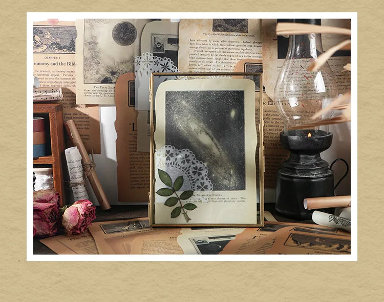 Journamm 25 Sheets Vintage Journaling Scrapbooking Supplies Craft Paper Journals Planners Aesthetics Collage Photo Album Frames