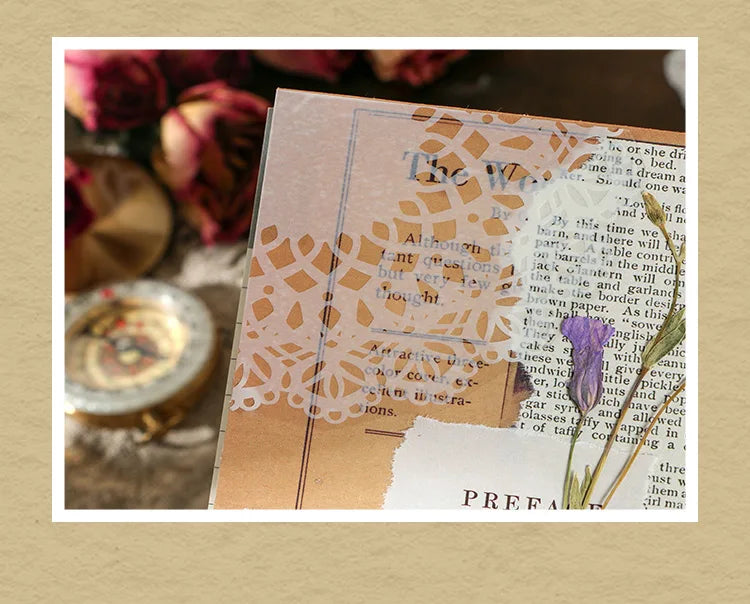 Journamm 25 Sheets Vintage Journaling Scrapbooking Supplies Craft Paper Journals Planners Aesthetics Collage Photo Album Frames