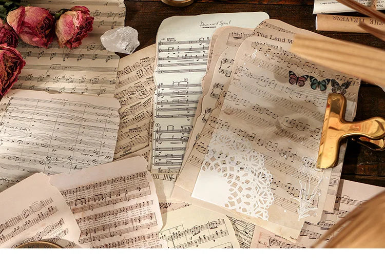 Journamm 25 Sheets Vintage Journaling Scrapbooking Supplies Craft Paper Journals Planners Aesthetics Collage Photo Album Frames