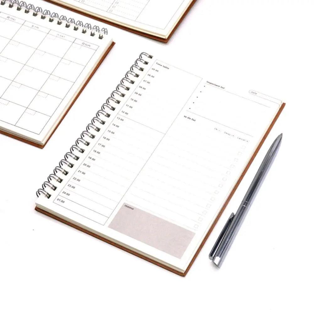 Daily Weekly Planner Notebook Spiral Agenda Daily Schedule Journal Notebooks Time To Do List Office Stationery School Supplies