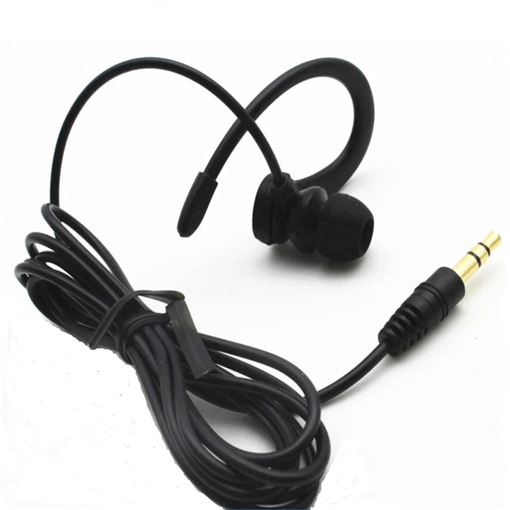 10 Pcs Single Side Earbud Headphones Stereo in-Ear Earphone Ear Hook Earpiece for PC,Radio,Smartphones MP3 Players