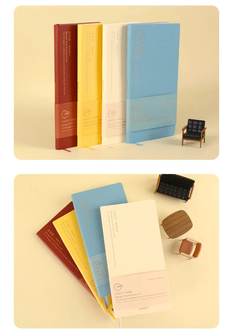 Kinbor Timeline Weekly Planner Pocket Journal Notebook Daily Agenda Monthly Planning Habits Tracker Time Organizer Schedule