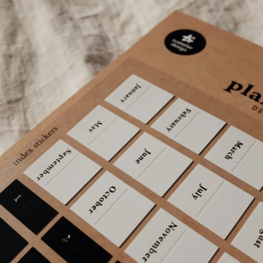 Suatelier 1648 1649 Month Day Stickers Planner Notebook Junk Journal Monthly Calendar Index Sticker Stationery DIY Supplies