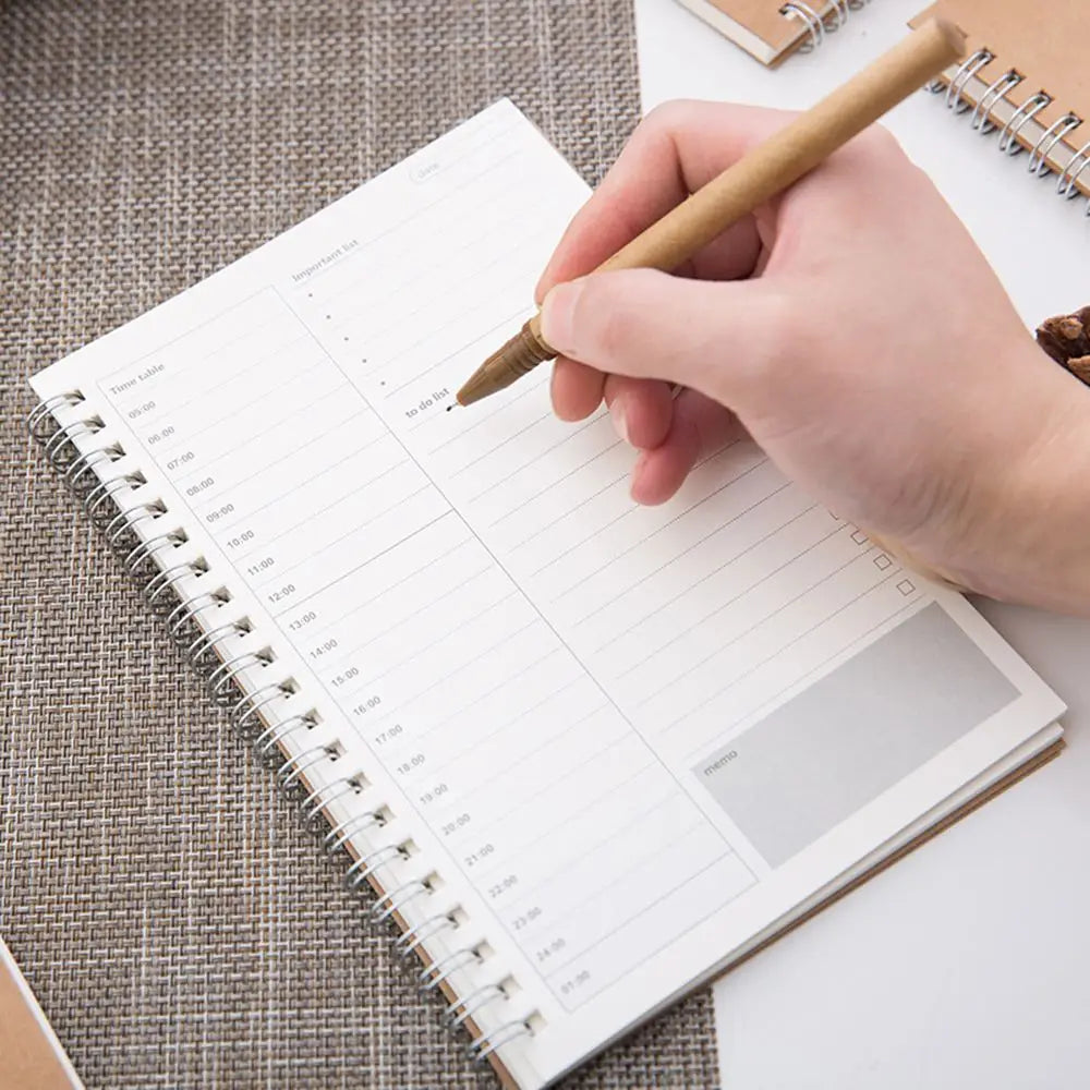 Daily Weekly Planner Notebook Spiral Agenda Daily Schedule Journal Notebooks Time To Do List Office Stationery School Supplies