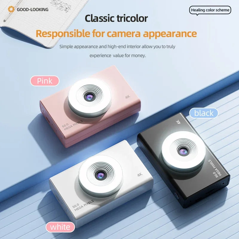 Xiaomi Digital Camera 4K High-definition Camera Autofocus Portable Retro Camera 50 Million Pixels CCD Travel Student Camera