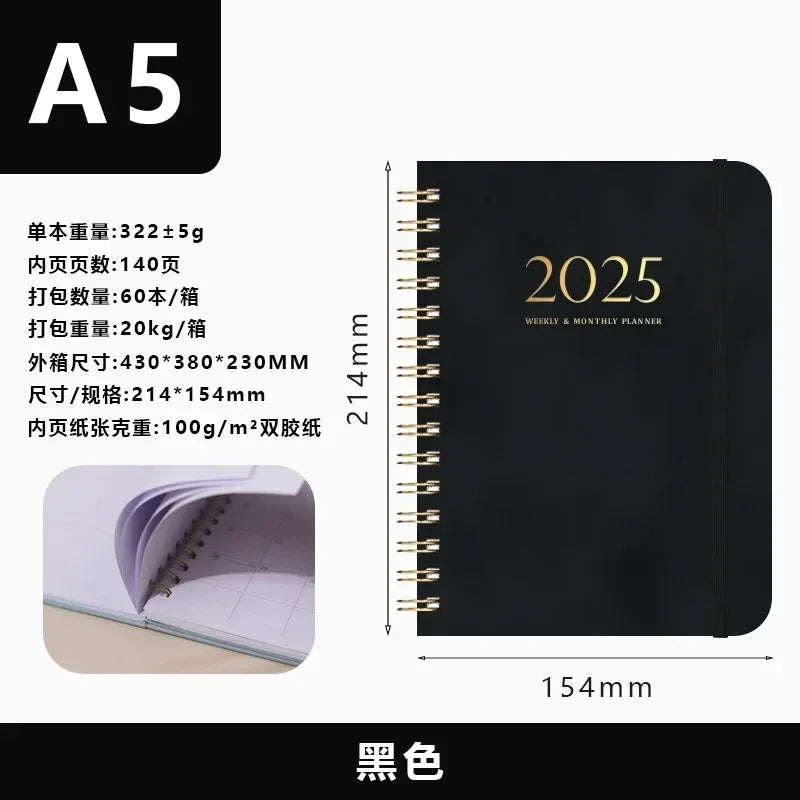 2025 Planner, Weekly and Monthly Planner Spiral BoundJuly 25th to June 26th Hardcover 2025 Calendar Planner Book with Tabs