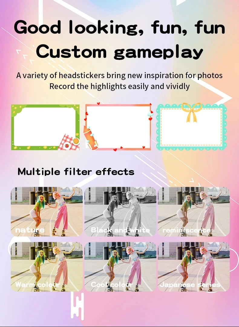 Digital Camera 4K HD Kid Camera 48MP Autofocus Vlogging Camera 2.4 inch Retro Fashion Portable Video Camcorder for Beginners