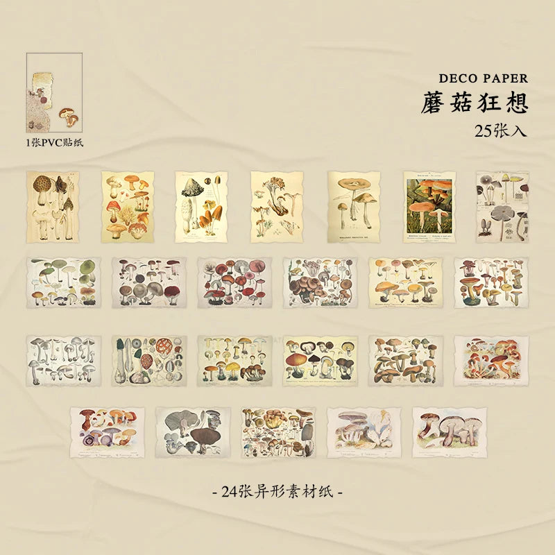 Journamm 25 Sheets Vintage Journaling Scrapbooking Supplies Craft Paper Journals Planners Aesthetics Collage Photo Album Frames