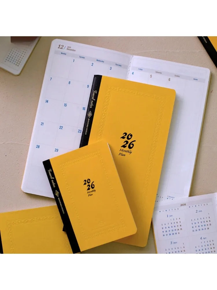 2026 Annual Calendar Plan Schedule Traveler Notebook Planner Inner Page for Planner Core Replacement Travel Journal