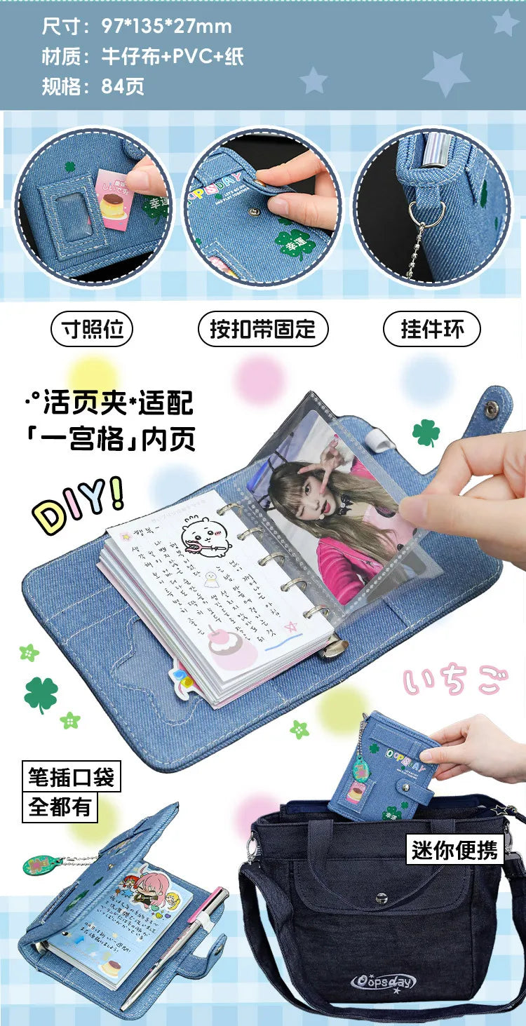 MINKYS Portable Cute M5 Notebook Planner Yearly Daily Weekly Agenda Book Journal Book School Stationery