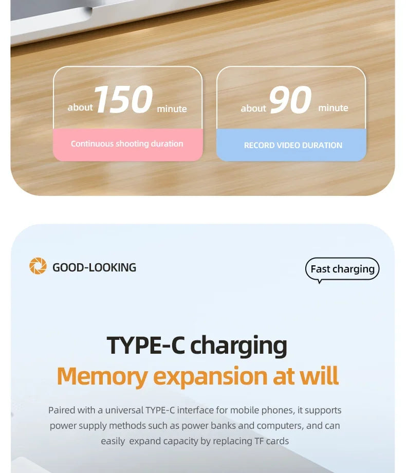 Xiaomi Digital Camera 4K High-definition Camera Autofocus Portable Retro Camera 50 Million Pixels CCD Travel Student Camera