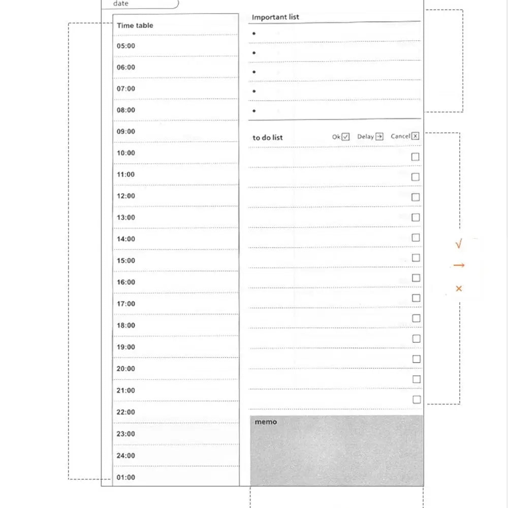 Daily Weekly Planner Notebook Spiral Agenda Daily Schedule Journal Notebooks Time To Do List Office Stationery School Supplies