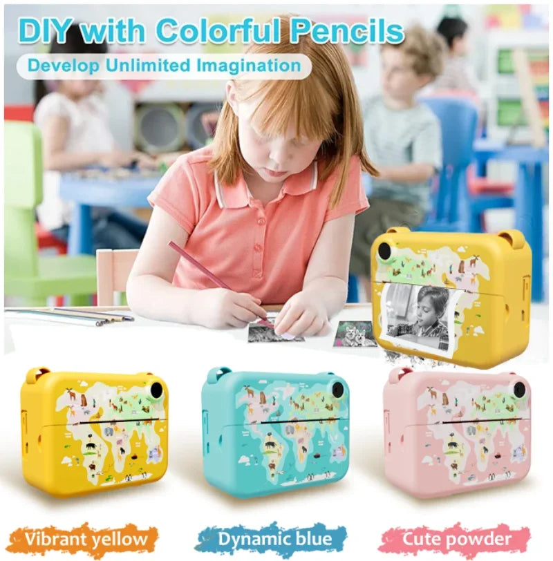 Digital Children Camera For Photography Mini Printer Portable Thermal Instant Print Photo Kids Camera Video Educational Toy Gift
