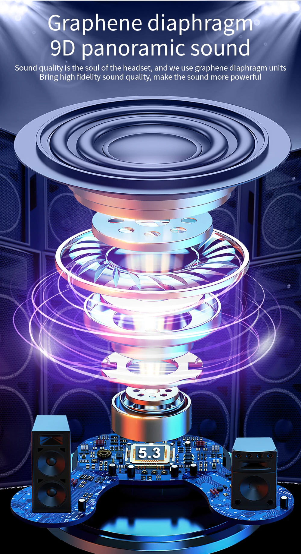 Earbuds True Wireless Earphone Noise Cancelling Update Bluetooth 5.3 Headset HD Music Headphone In-Ear Handsfree With Mic