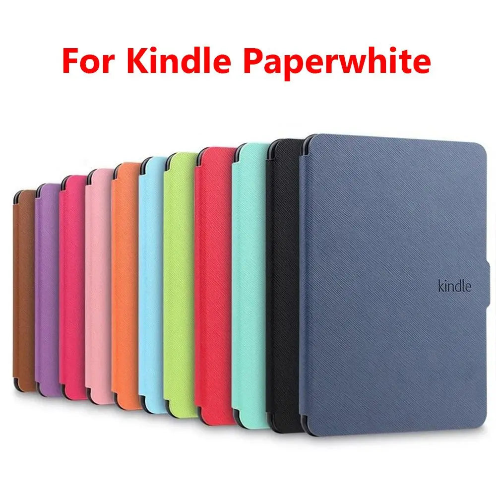 Colorful 6" eBook Reader Ultra Slim PU Leather Cover Smart Case Protective Shell For Kindle 8/10th Gen Paperwhite 1/2/3/4