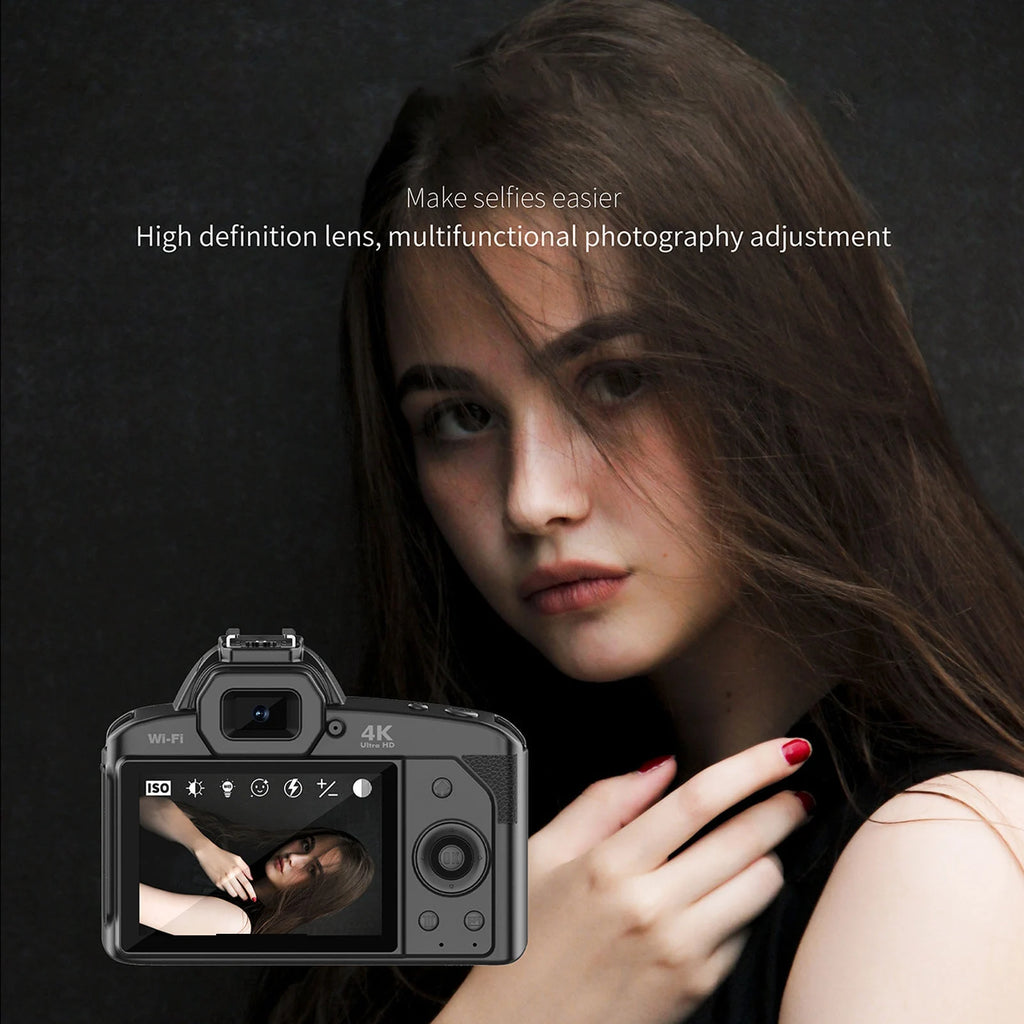 Digital Camera IR Night Vision Travel Digital Camera 3 Inch  Color Display 16X Digital Zoom WiFi HD 4K 64MP for Photography