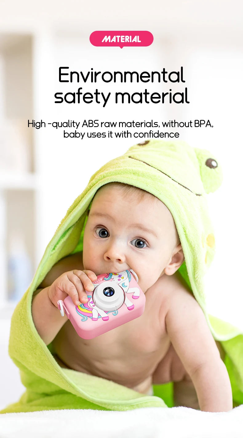 Digital Kids Cameras Toys Mini Children Camera 1080P HD 8x Zoom Dual Camera Boys Girls Birthday Gifts Outdoor Photography Toy