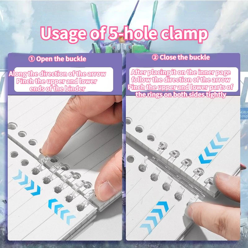 EVANGELION Cartoon Anime EVA-01 Booklet Binding Notebook High Appearance Student A5 Three Types of Inner Pages 100 Pages or More