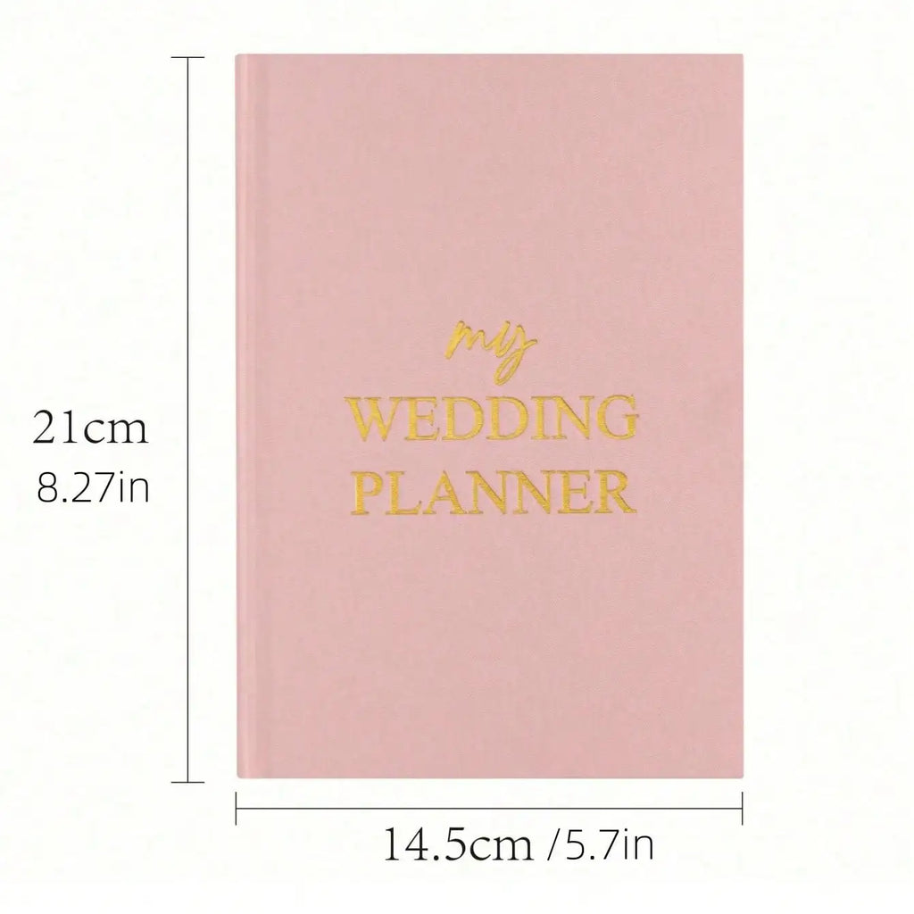 Hardcover Wedding Planner - 164-Page 100GSM Organizer for Brides, School & Holidays, Portable Checklist Journal
