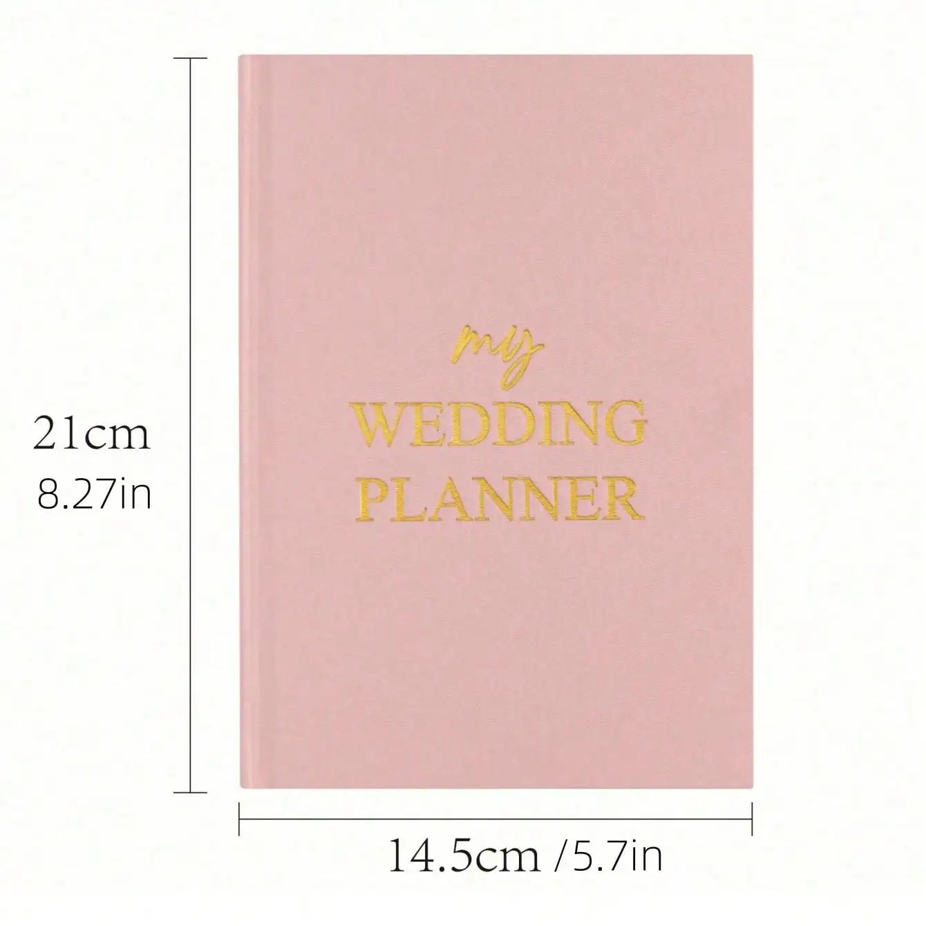 Hardcover Wedding Planner - 164-Page 100GSM Organizer for Brides, School & Holidays, Portable Checklist Journal