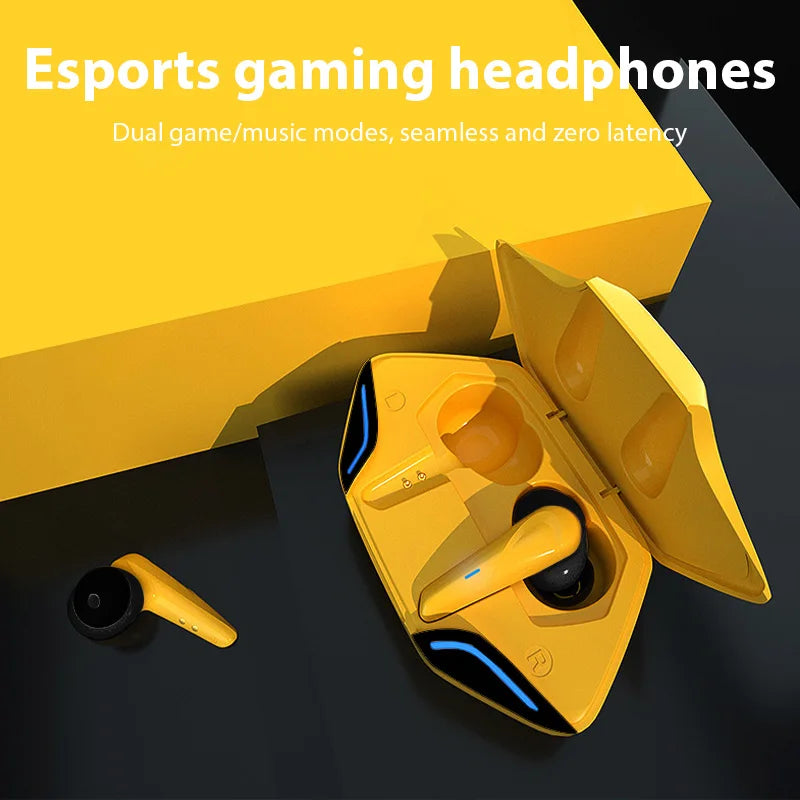 Wireless Bluetooth Earphones Gaming Noise-Cancelling Airbuds Extra-Long Battery Life In-Ear Headphones iOS and Android Universal