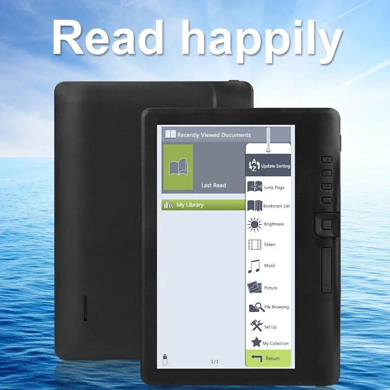 Portable 7inch Ebook Reader Colorful Screen Supports Memory Card Digital Book Read E‑book E‑book Reader e-Book Readers 4/8/10GB