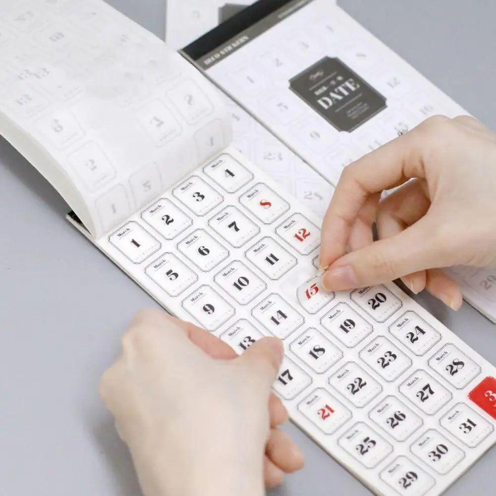 Planner Scrapbooking Sticker Journal Agenda Calendar Sticker Daily Plan Sticker 365 Days Date Stickers Number Date Label Decals