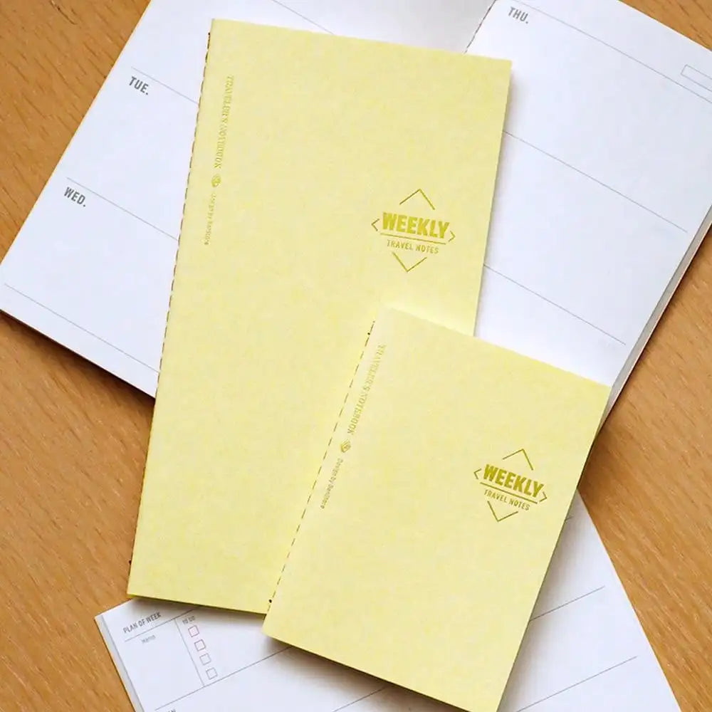 Fromthenon Traveler Notebook Weekly Plan Inner Page Journal Planner Decorative Notebook Replace Accessories Stationery