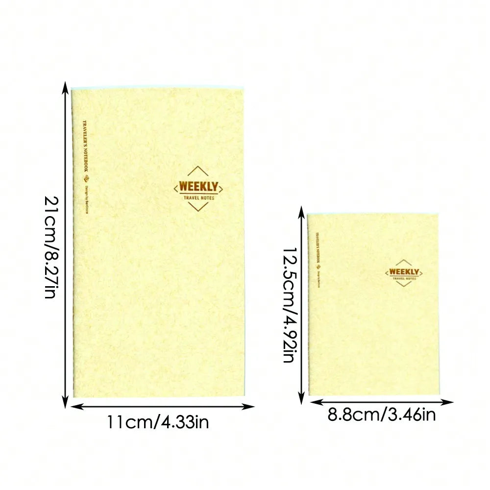 Fromthenon Traveler Notebook Weekly Plan Inner Page Journal Planner Decorative Notebook Replace Accessories Stationery