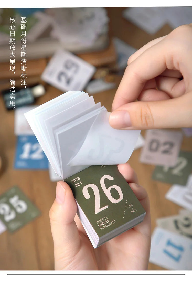 Journal GO Mini 365 Day Calendar 2026 Planner Yearly Agenda Organizer with Memo Notes for Home Office School Daily Schedule