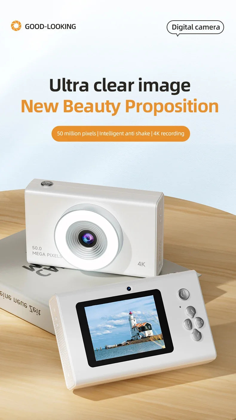 Xiaomi Digital Camera 4K High-definition Camera Autofocus Portable Retro Camera 50 Million Pixels CCD Travel Student Camera