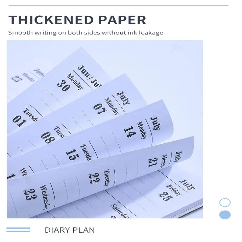 60 Sheets 120 Page Thin Weekly Calendar Journal Agenda 2026 A7 English Planner Book Mini Portable Pocket Daily Schedule Book