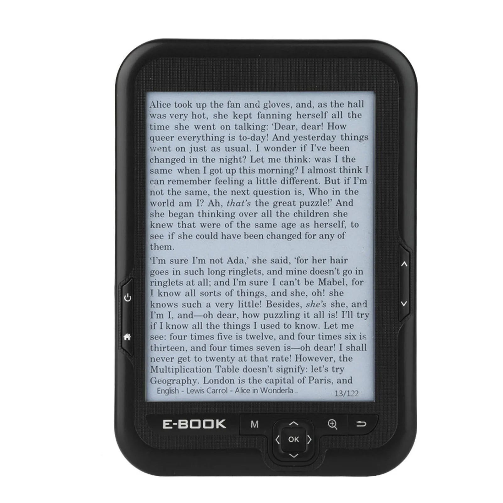 EBOOK Reader EInk 6 Inch Ereader 600 X 800 Resolution Display 300DPI Blue Cover (Black 8G)