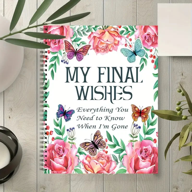 Daily Planner Notepad My Final Wishes End of Life Planner Journal Notebook Everything You Need to Know When I'm Gone Last Wishes
