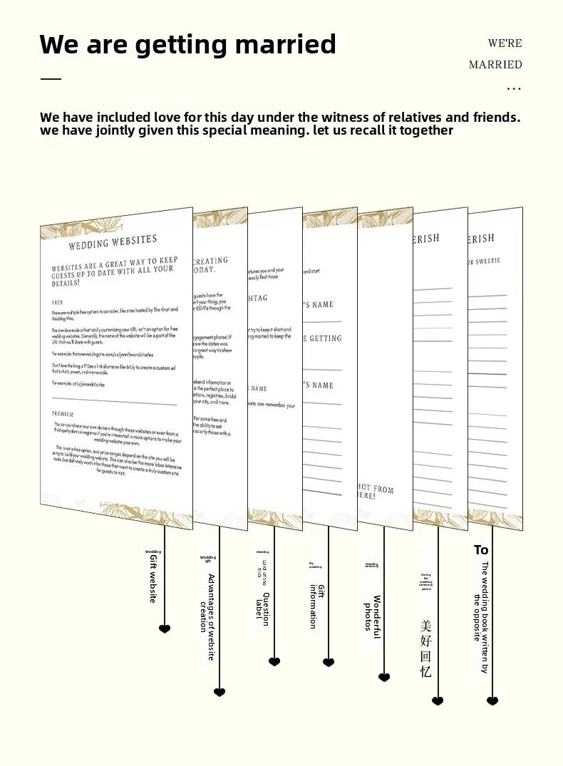 Hardcover Wedding Planner - 164-Page 100GSM Organizer for Brides, School & Holidays, Portable Checklist Journal