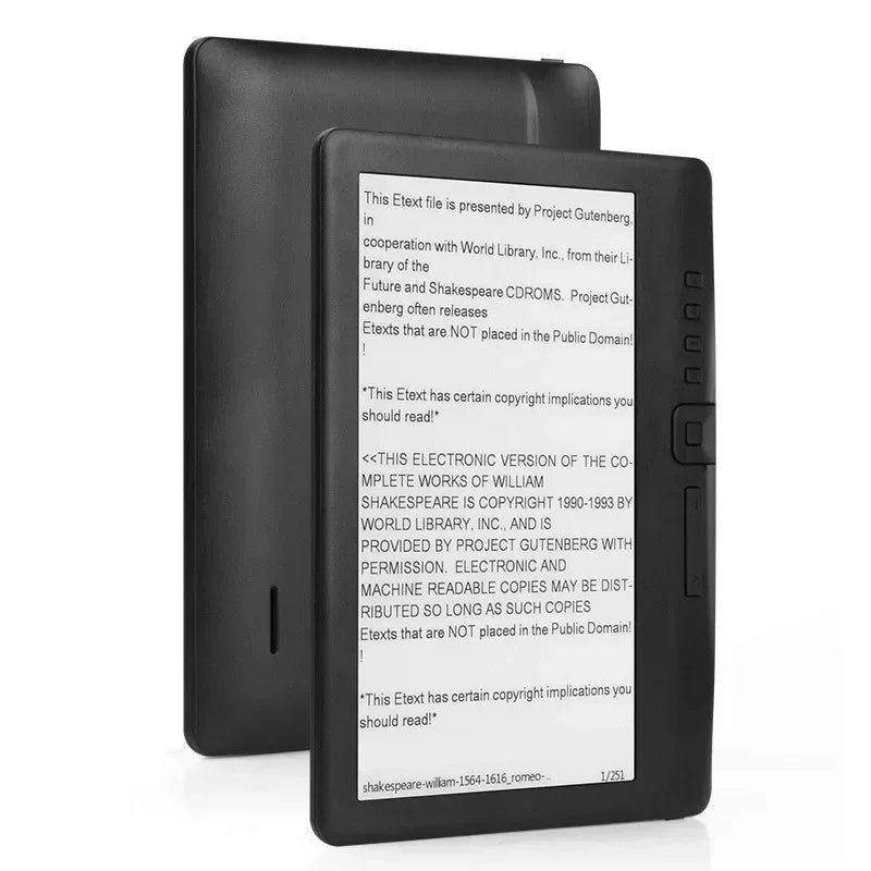 Portable 7inch Ebook Reader Colorful Screen Supports Memory Card Digital Book Read E‑book E‑book Reader e-Book Readers 4/8/10GB