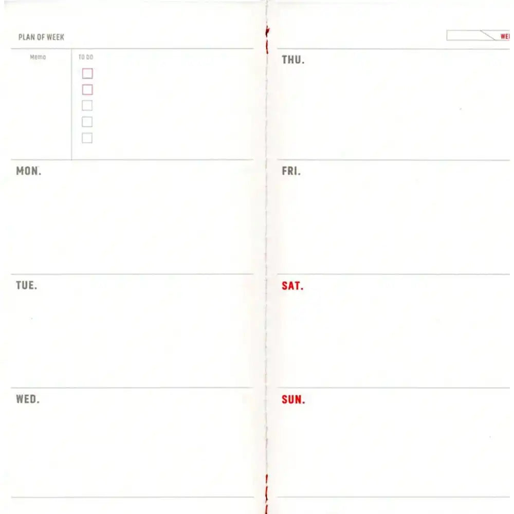 Fromthenon Traveler Notebook Weekly Plan Inner Page Journal Planner Decorative Notebook Replace Accessories Stationery