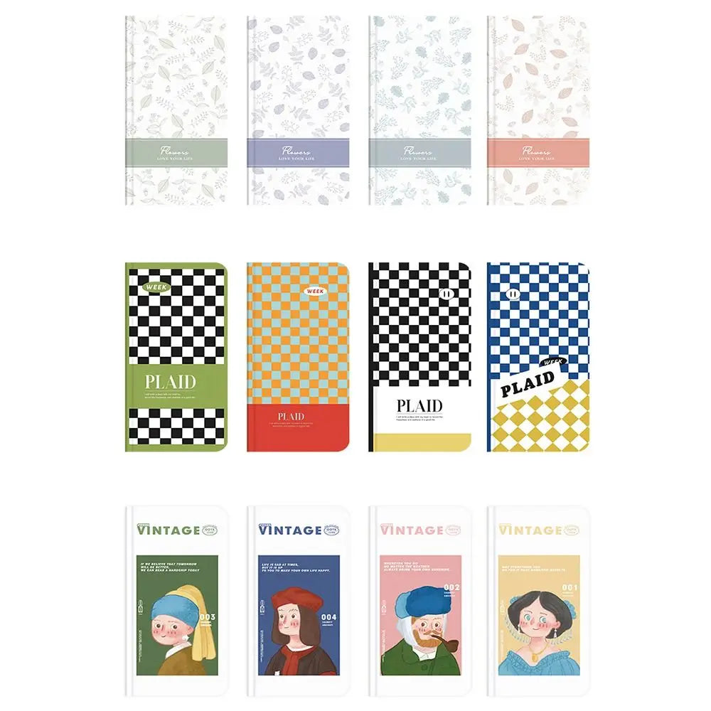 Planner Journal Daily Book Stationery DIY Albums Scrapbooking Book Hand Account Notebook Agenda Diary Book Plaid Memo Notebook