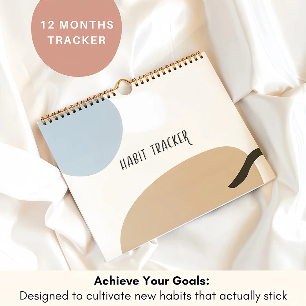 Habit Tracker Calendar Motivational Habit Tracking Journal Inspirational Goal Planner with Weekly Undated 12 Month Journal