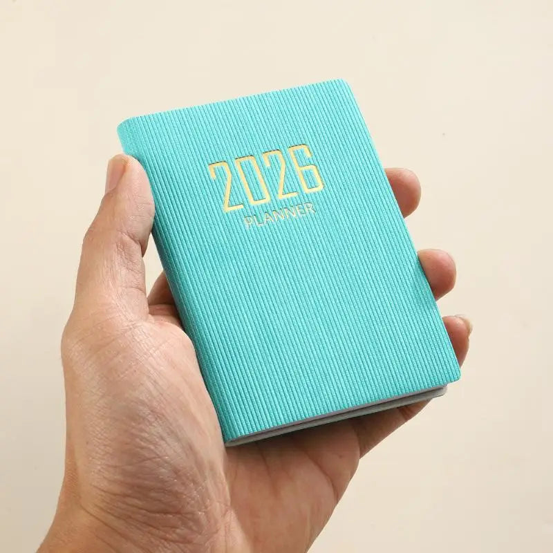60 Sheets 120 Page Thin Weekly Calendar Journal Agenda 2026 A7 English Planner Book Mini Portable Pocket Daily Schedule Book