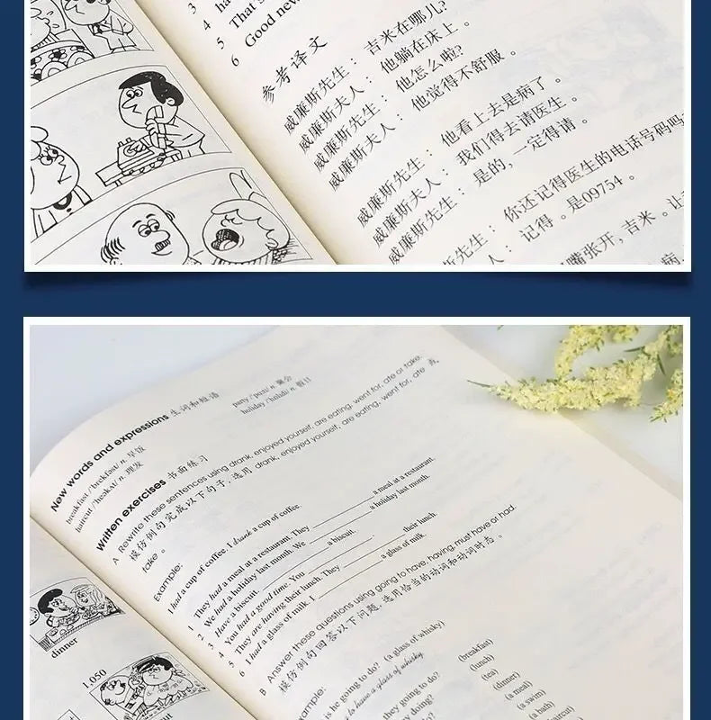 1 Books New Concept English Full Set of 1-4 Textbooks + 1-4 Workbooks Students' Books New Concepts Zero-based Learning English