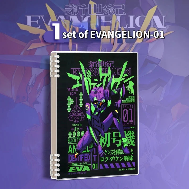 EVANGELION Cartoon Anime EVA-01 Booklet Binding Notebook High Appearance Student A5 Three Types of Inner Pages 100 Pages or More