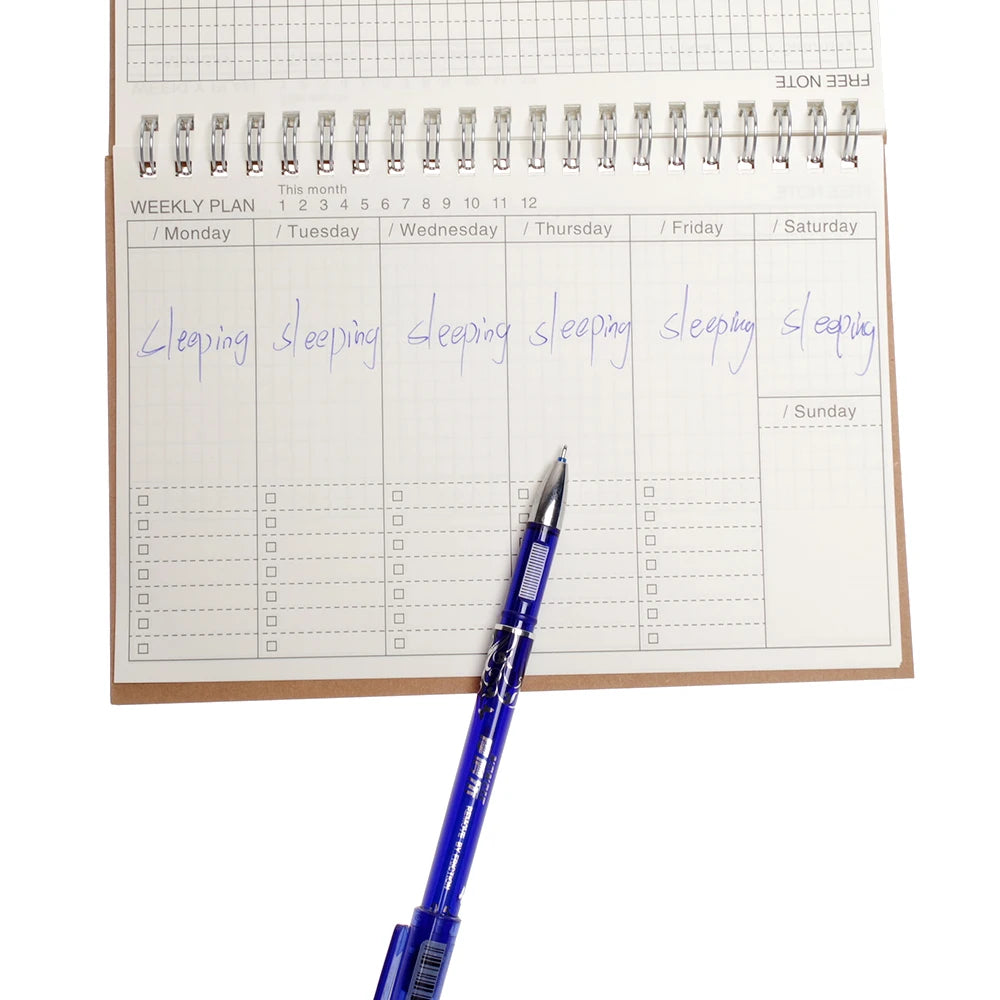 Daily Weekly Planner Notebook Spiral Agenda Daily Schedule Journal Notebooks Time To Do List Office Stationery School Supplies