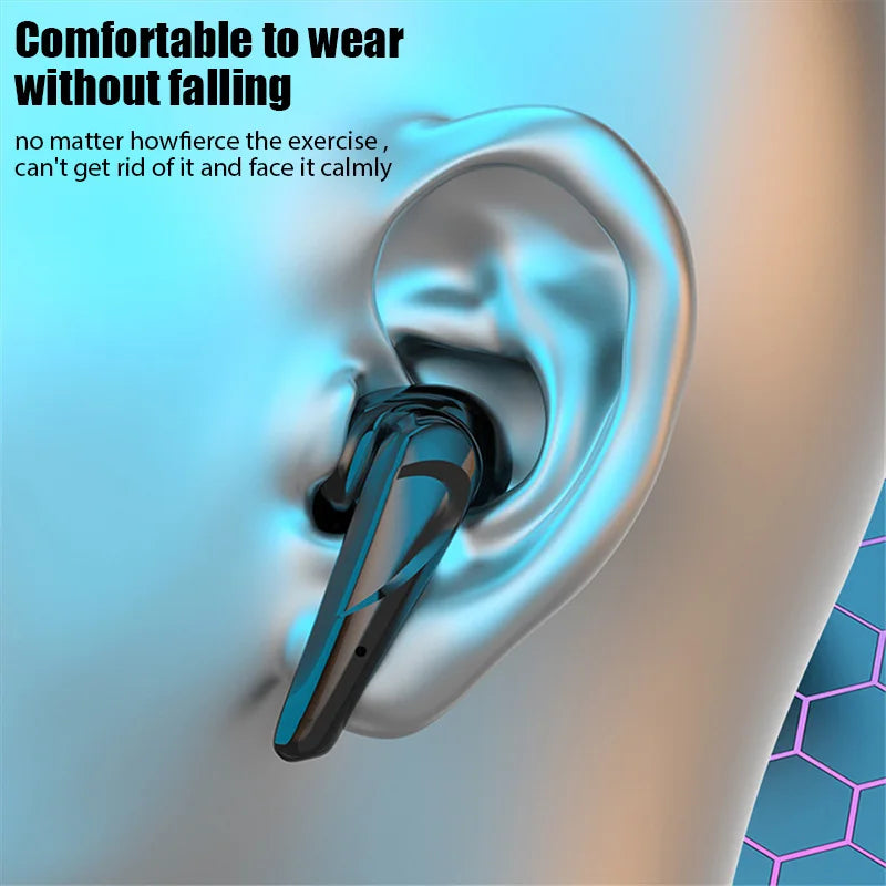 Wireless Bluetooth Earphones Gaming Noise-Cancelling Airbuds Extra-Long Battery Life In-Ear Headphones iOS and Android Universal
