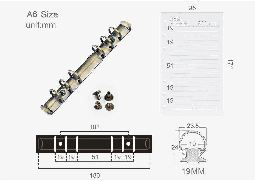 Leather Journal Planner Multifunctional Handmade Notebook Retro Metal Spiral Diary Rope Travel Note Book School Office A5 A6 A7