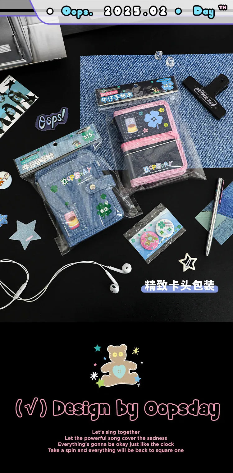 MINKYS Portable Cute M5 Notebook Planner Yearly Daily Weekly Agenda Book Journal Book School Stationery