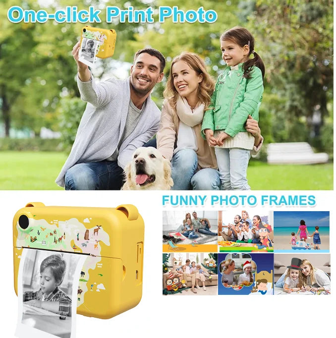 Digital Children Camera For Photography Mini Printer Portable Thermal Instant Print Photo Kids Camera Video Educational Toy Gift